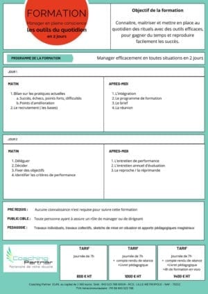 Management : Les outils du quotidien en 2 jours