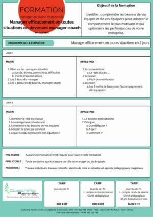 Manager efficacement en toutes situations en 2 jours